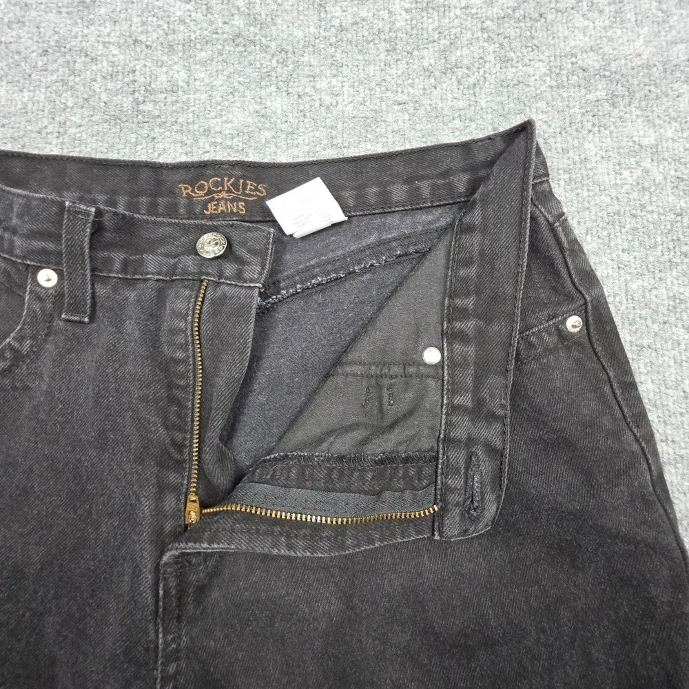 Vintage Rocky Mountain Jeans Women's 12 LONG Black Bareback Western Y2K **